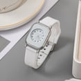 thumbnail image 3 of Resicozy Watches for Women Fashion Simple Quartz Wrist Watches with Silicone Strap for Sports Casual Round/Square Dial Watches White, 3 of 3