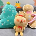 thumbnail image 2 of Matsuzay Almohada de felpa de ciervo, tema navideño, decorativo y acogedor, bonito árbol de Navidad, cojín de felpa, regalos de juguete Juegos de cama árbol de Navidad, 2 of 6