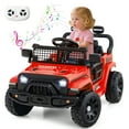 thumbnail image 1 of Gymax Kids Ride on Car Truck 12V Battery Powered Electric Vehicle w/ Foldable Mirrors Red, 1 of 10