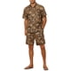 thumbnail image 4 of Camisas impresas de animales INSPIRE CHIC para hombres, conjunto hawaiano de 2 piezas, atuendo de verano XL amarillo, 4 of 4