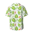 thumbnail image 2 of KLL Kawaii Avocado Print Men's Shirt Short Sleeve Button Down Summer Cuba Beach Shirts- 3X-Large, 2 of 7