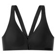 thumbnail image 5 of AWZXDE Womens Front Closure Bra Racerback Plus Size Unlined Underwire Comfortable Supportive Full Coverage Bras for Everyday Wear black,XL, 5 of 5