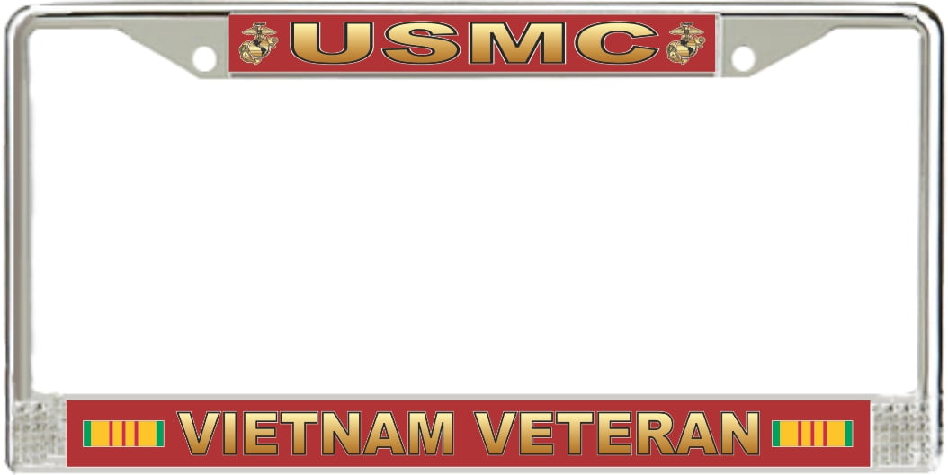USMC Vietnam Veteran with Ribbons License Plate Frame - Walmart.com
