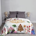 thumbnail image 6 of XMXT Flannel Throw Blanket for Couch, Watercolor Christmas Wishes Bed Sofa Decor Blankets for Home Bedroom, 40 x 30 inches, 6 of 9