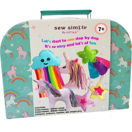 ARTIKA Sew Simply Sewing Kit for Beginners, Kids - Over 110 Quality Kids Sewing Supplies Including Booklet of Cutting Shapes