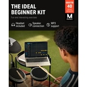 Donner Electric Drum Set with 180+ Sounds, Mesh Pad Drums Kit for Adults Beginners,DED-80, Gray