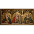 thumbnail image 2 of Master Alejo 14x9 Gold Ornate Wood Frame and Double Matted Museum Art Print Titled - Saints Apollonia, Barbara, and Agatha (1490-1500), 2 of 4