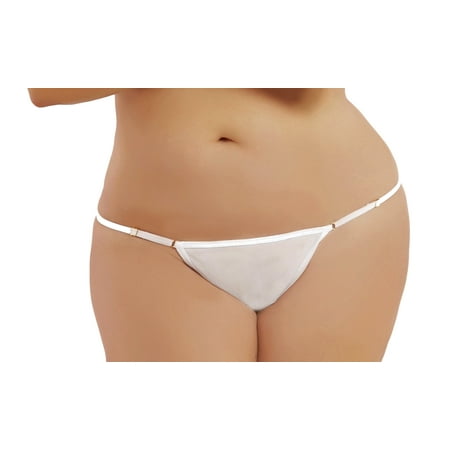 - Lacy Line Plus Size Sexy Mesh Thong With Adjustable Sides
