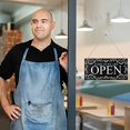 thumbnail image 6 of Natural Wood Open and Closed Store Business Sign "Come in We're Open & Sorry We're Closed" Plaque Two Sided Reversible Store Hanging Sign for Shop Coffee Bar Door Window, 6 of 9