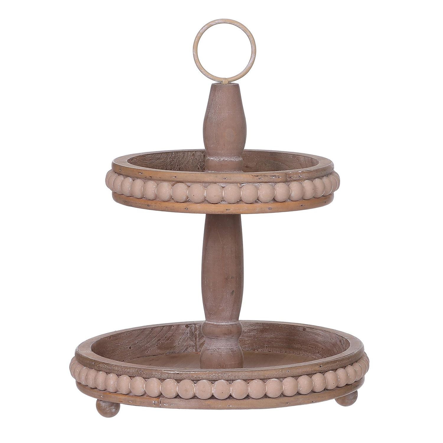 WOODEN TIERED TRAY