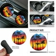 thumbnail image 6 of Yuyamidu Coconut Tree Car Seat Cover Split Covers Sunset Car Steering Wheel Cover Seat Belt Pads Trash Bin Mount Outlet Storage Box Rearview Mirror Cover Cup Holder Wrist Key Chain 15 PCS, 6 of 7