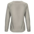 thumbnail image 5 of YYDGH Fall Sweatshirts Tops for Women Crew Neck Long Sleeve Casual Pullover Solid Color Cute Lightweight Loose Blouses Silver XXL, 5 of 5