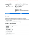 thumbnail image 2 of Front Right Window Regulator - Compatible with 2004 - 2006 Toyota Tundra Crew Cab Pickup 2005, 2 of 2