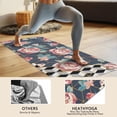 thumbnail image 4 of Pioneer Flower Floral Print Pattern Hot Yoga Mat Towel Non Slip for Hot Yoga - Quick-Drying Yoga Mat Cover with 4 Corner Pockets with Travel Bag - Hot Yoga Towel Non Slip 70"x26", 4 of 6