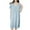 Light Blue, variant on UNITWRY Modal Sleepshirts for Women Nightgown Pleated Front Sleepwear Below The Knee Short Sleeve Nightshirt Solid Color V-Neck Nightdress Loose Loungewear Casual House Dress Home Wear Pajamas