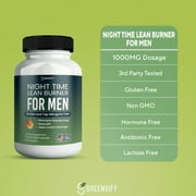 GreenVify Night Time Lean Burner للرجال، بدون نكهة، 60 عدد