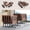 Walnut2 55.1in, variant on Folding Conference Room Table, Modern Mobile Training Tables with Silent Wheels, Modular Seminar Meeting Desk for Office (W2 61.0in 6)