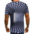 thumbnail image 4 of Patlollav Mens T-Shirt 3D Unrelocated Abstract Print Short Sleeve Daily Holiday Tops Blouses, 4 of 5
