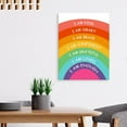 thumbnail image 3 of Affirmations for Kids Canvas Wall Art,I Am Kind,Brave With Rainbow Motivational Quote Artwork Painting Prints Poster Ready to Hang for Kids Teens Classroom Nursery Read Room Wall Decor,12x15 Inch Y449, 3 of 6
