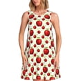 thumbnail image 1 of Balery Fruit Apples Vestidos de verano para mujer con estampado: vestido holgado sin mangas, vestido playero informal y cómodo para días calurosos., 1 of 7