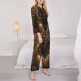 thumbnail image 3 of Fotbe Tiger In The Fallen Leaf Forest Conjunto de Pijama de Manga Larga para Mujer con Estampado, Ropa de Dormir de 2 Piezas, Conjunto de Casa Suave y Cómodo con Bolsillos-XX-Large, 3 of 7