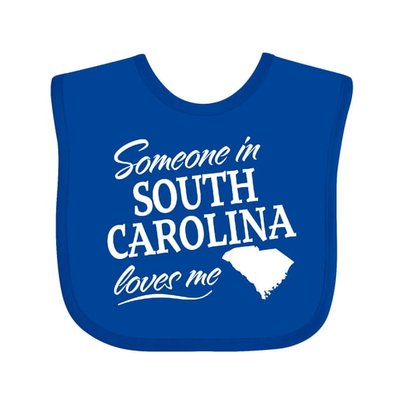 Inktastic Someone in South Carolina Loves Me Boys or Girls Baby Bib