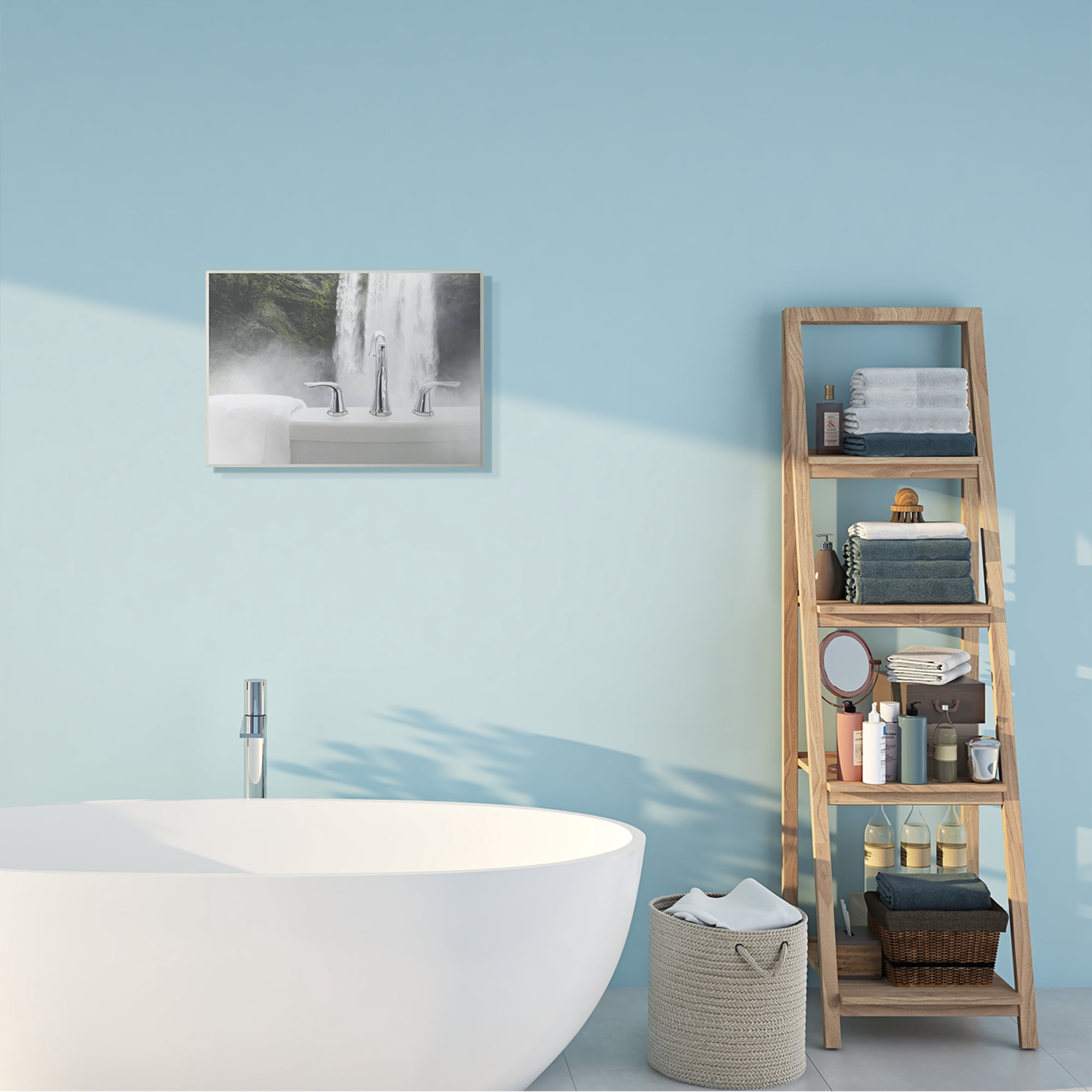 Stupell Industries Waterfall Bath Time Abstract Bathroom Photograph Wall Plaque by Milli Villa