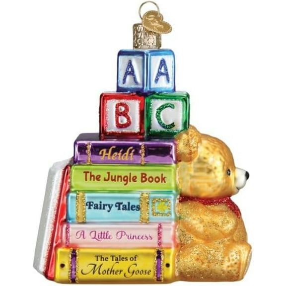 Old World Christmas Blown Glass Ornament for Christmas Tree, Favorite Children's Books