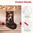 thumbnail image 4 of Salouo Cute Maple Leaf Puppy Print Christmas Decorations Stockings 1 Pack 18'' Xmas Stockings Holiday Stocking Personalized Farmhouse Decor for Home Family Party Tree, 4 of 7