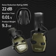 thumbnail image 3 of TFixol Écouteurs de Protection d'Oreilles de Chasse Pliables avec Réduction de Bruit, Microphone Intégré, Amplification Sécurisée 82 dB, Matériau ABS Vert, Inclut Câble de Charge et Sac de Rangement, 3 of 6