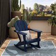 thumbnail image 1 of Westintrends Mecedora Ext. Malibu Clásica Madera Poliéster Resist. a Todo Clima, Silla Adirondack Plást. para Patio y Césped con Soporte 350 Lb, Azul Marino, 1 of 9