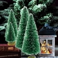 thumbnail image 5 of 8PCS Artificial Mini Christmas Trees, Bottle Brush Trees with Wood Base, Frosted Sisal Xmas Tree, DIY Crafts Mini Pine Tree for Party Home Table Top Decor Winter Ornaments, 5 of 7