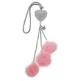 thumbnail image 5 of WEUVEB Heart Car Accessories Pink Alloy Crystal Plush for Hanging Stylish Design, 5 of 8