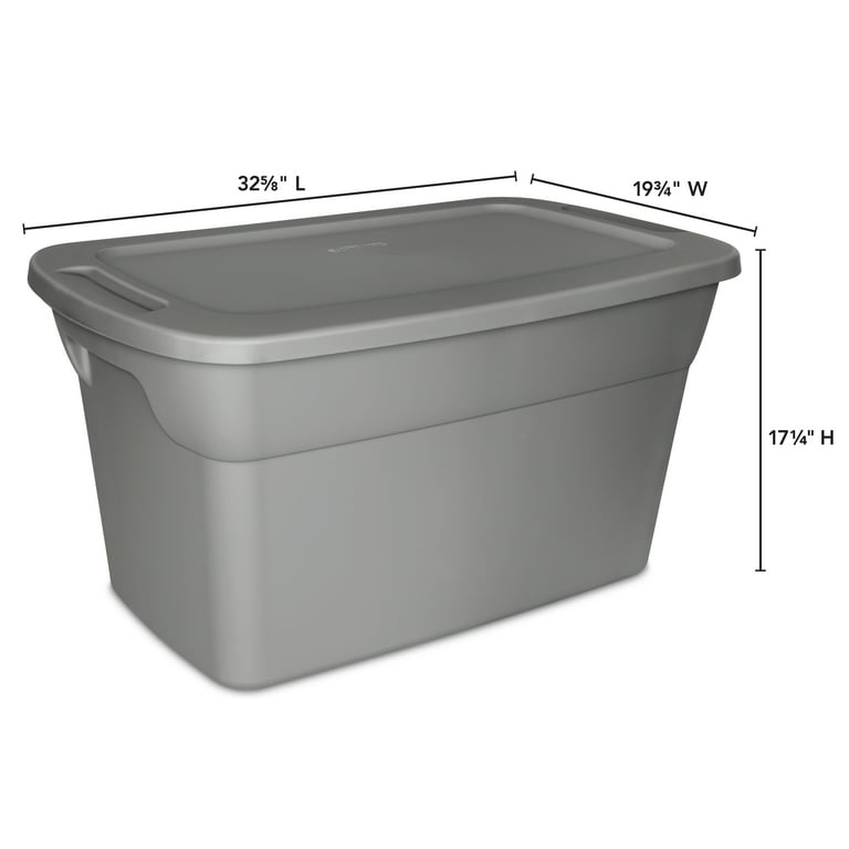 Stackable Storage Container, Dark Grey - 30 Compartments
