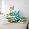 thumbnail image 6 of Castle Fairy Ocean Surfing 7-Piece Twin Bedding Sets,Lodge Cabin Bedding Comforter Set,Palm Tree Breathable Sheet Sets,Super Cozy Rustic Room Decor,Reversible, 6 of 8