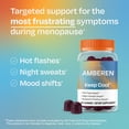 thumbnail image 2 of Amberen Keep Cool Menopause Supplement for Women, with Clinically Tested Pycnogenol® to Help Relieve Hot Flashes, Night Sweats and Support Positive Mood, Soy & Hormone Free, 60ct Gummies, 2 of 9