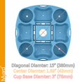 thumbnail image 2 of Bandeja para Mesa de Sombrilla PayandPack Myard de 15 Pulgadas con 4 Portavasos, 2 of 8