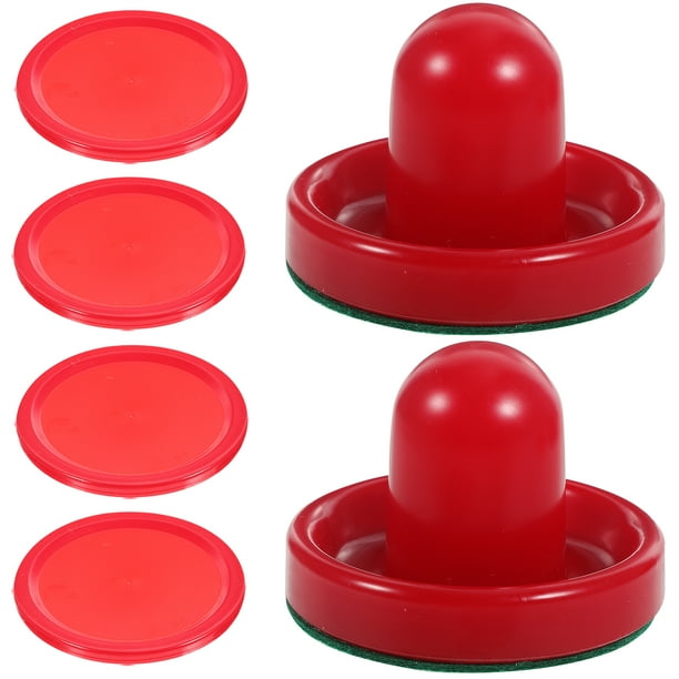 8 discos de repuesto para empujadores de hockey de aire de 76 mm, para mesas de juego, kit de cabezales de portero, accesorios para equipo de hockey de aire (rojo)