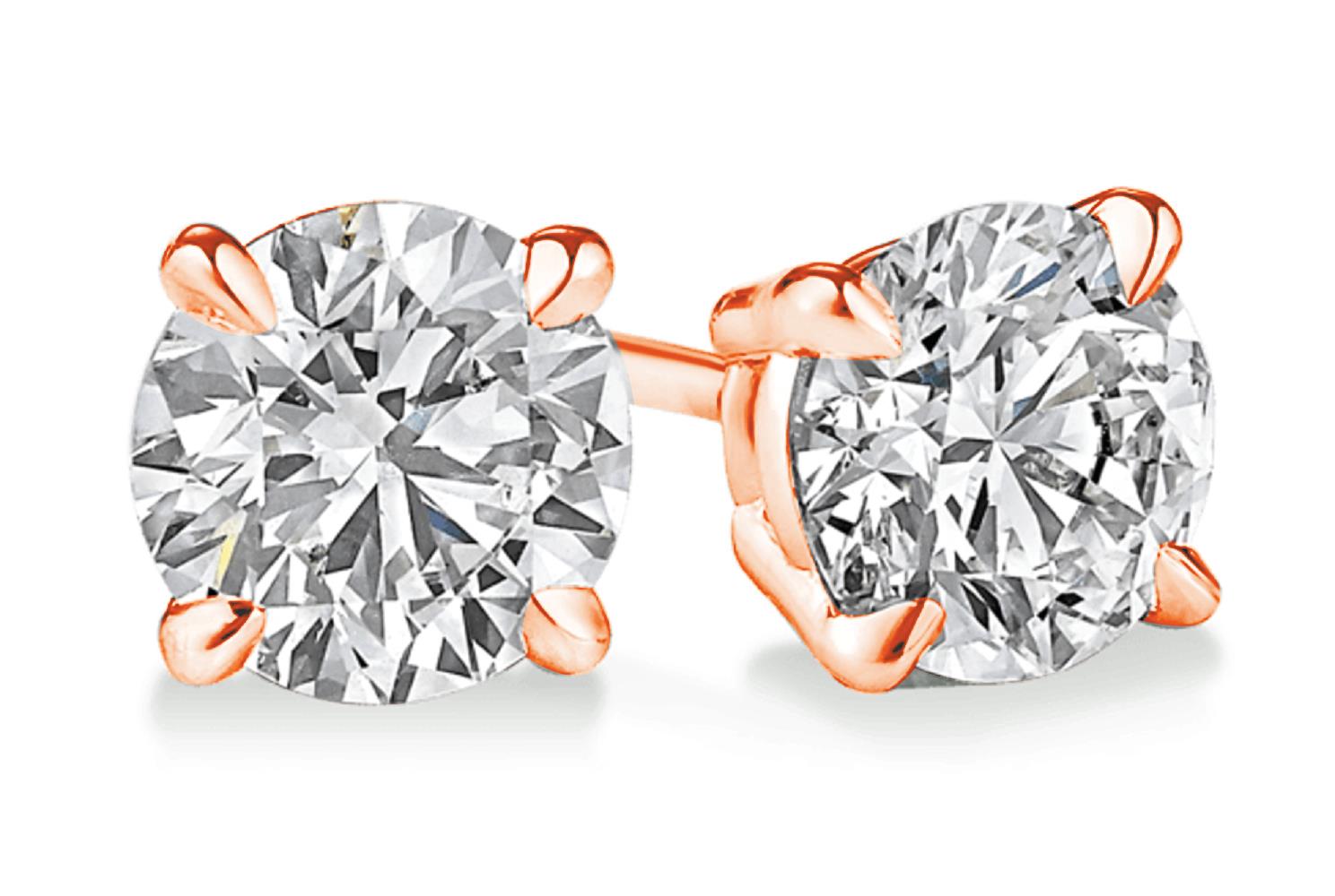 parikhs round diamond stud earrings