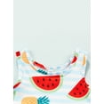 thumbnail image 5 of Blotona 2 Pcs Toddler Baby Girl Summer Bathing Swimsuit Sleeveless Fruit Dot Print Short Ruffle Tops+Briefs Hawaii Beach Wear, 5 of 9