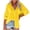 Yellow, variant on Timegard Womens Shirts Button down Tops Long Sleeve Lapel V Neck Blouse Fall Lightweight Shirts Tops