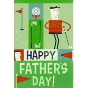 Pictura Golfer With Orange Foil Sweater Golf / Golfing Father's Day Card