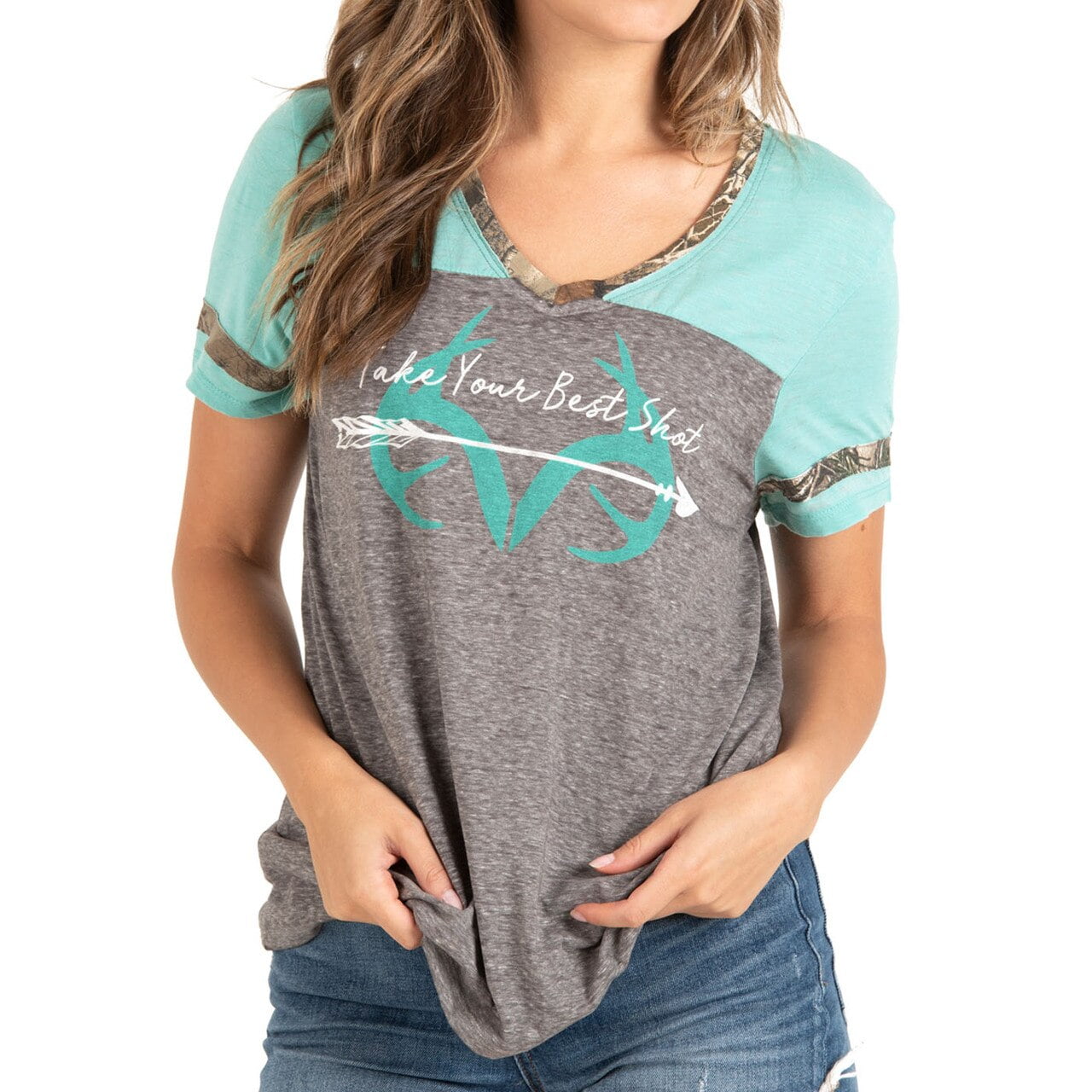 Mint Short Sleeve Burnout Shirt 