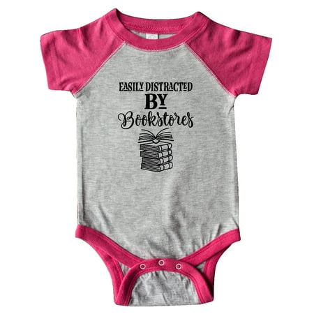 

Inktastic Reading Gift Distracted by Bookstores Gift Baby Girl Bodysuit
