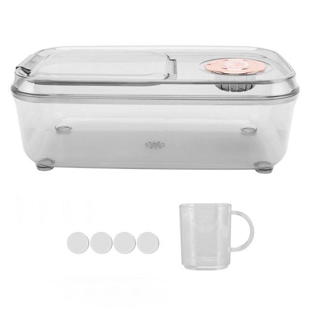 Contenedor de alimentos Ticfox transparente de grano de arroz 5 kg blanco