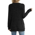 thumbnail image 5 of biudgviw Womens Long Sleeve Tops Ribbed Knit Crew Neck Fall Shirts Comfy Soft Casual Pullover Sweaters with Pockets, 5 of 6