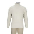thumbnail image 6 of hotojiny Men's Pullover Winter Turtleneck Long Sleeve Knitted Sweater Comfortable Warm Thick Base Layer Textured Tops, 6 of 7