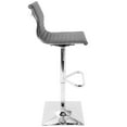 thumbnail image 2 of Masters Contemporary Adjustable Barstool with Swivel in Grey Faux Leather by LumiSource, 2 of 8