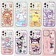 thumbnail image 2 of Bonita funda de teléfono Sanrio Kuromi Cinnamoroll para IPhone 15 Pro Max 14 11 12 13 Mini XR XS 7 8 6 6S Plus SE 2020 2022, cubierta transparente, 2 of 5