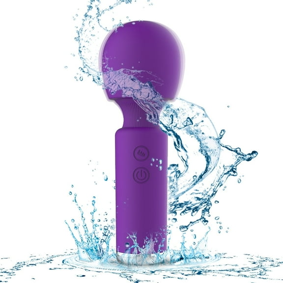 Personal Massager Wand Massager Powerful with 10 Vibrating Patterns,Topboutique Waterproof Body Massager Cordless USB Rechargeable for Back Neck Shoulder Sports Recovery, Purple